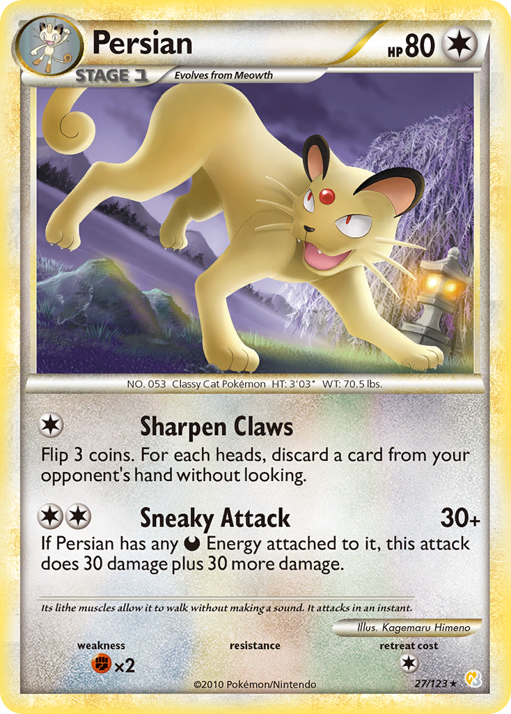 Persian (27/123) [HeartGold & SoulSilver: Base Set] | Total Play