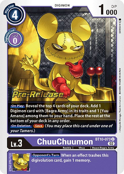 ChuuChuumon [BT10-073] [Xros Encounter Pre-Release Cards] | Total Play