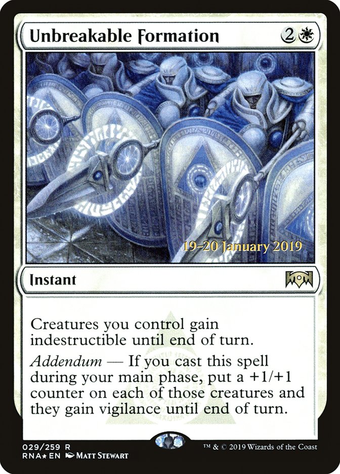 Unbreakable Formation [Ravnica Allegiance Prerelease Promos] | Total Play