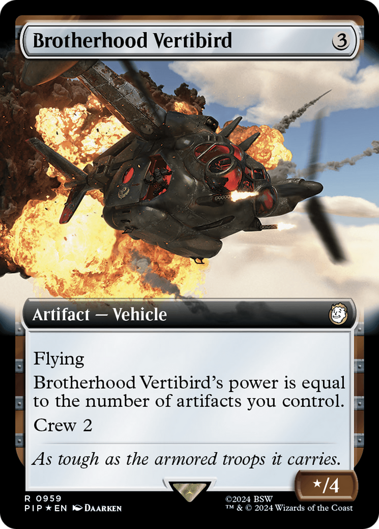 Brotherhood Vertibird (Extended Art) (Surge Foil) [Fallout] | Total Play