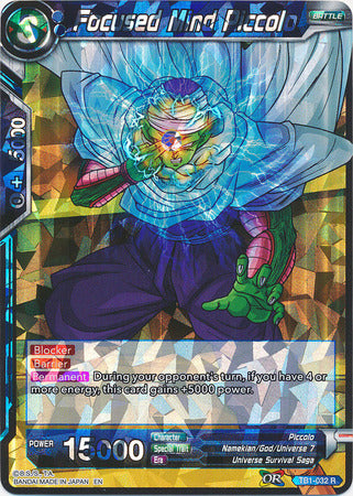 Focused Mind Piccolo (Shatterfoil) (TB1-032) [Dragon Brawl] | Total Play