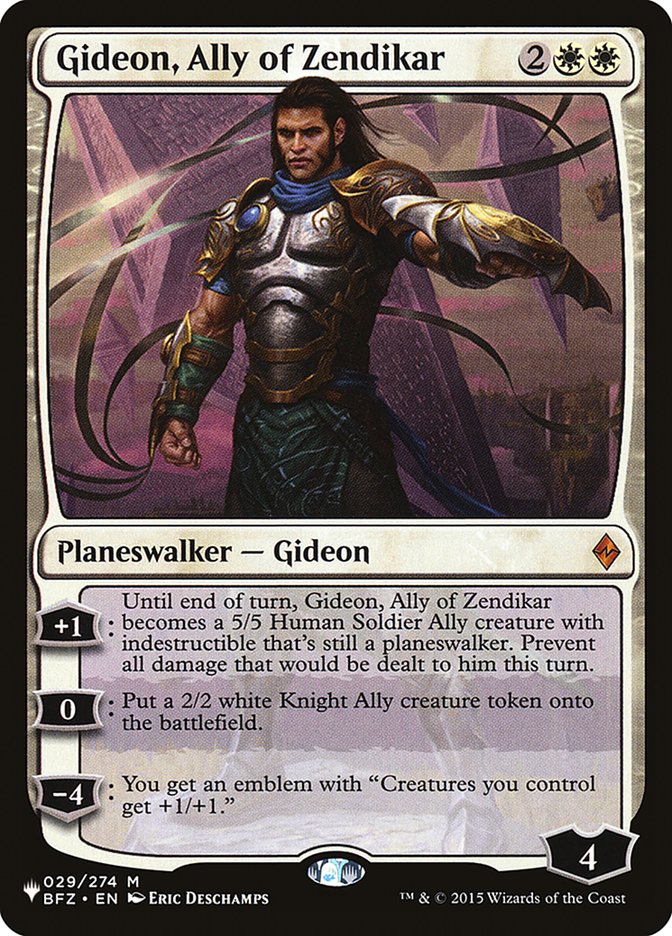 Gideon, Ally of Zendikar [The List] | Total Play