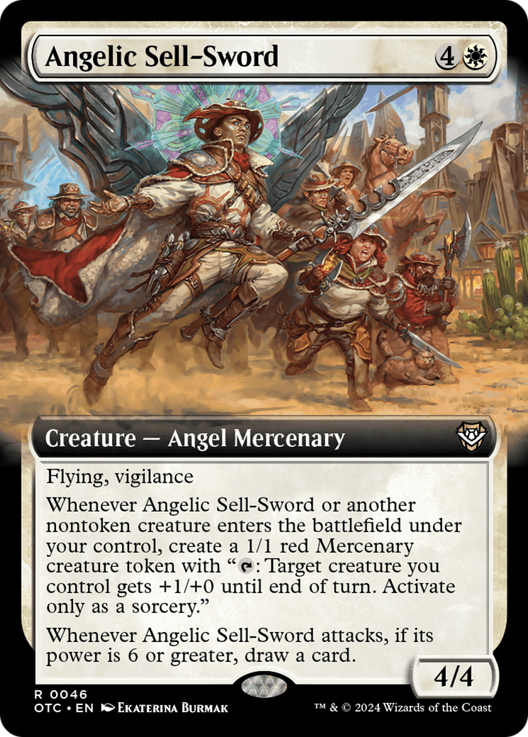 Angelic Sell-Sword (Extended Art) [Outlaws of Thunder Junction Commander] | Total Play