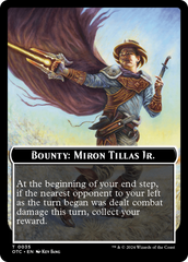 Bounty: Miron Tillas Jr. // Bounty Rules Double-Sided Token [Outlaws of Thunder Junction Commander Tokens] | Total Play