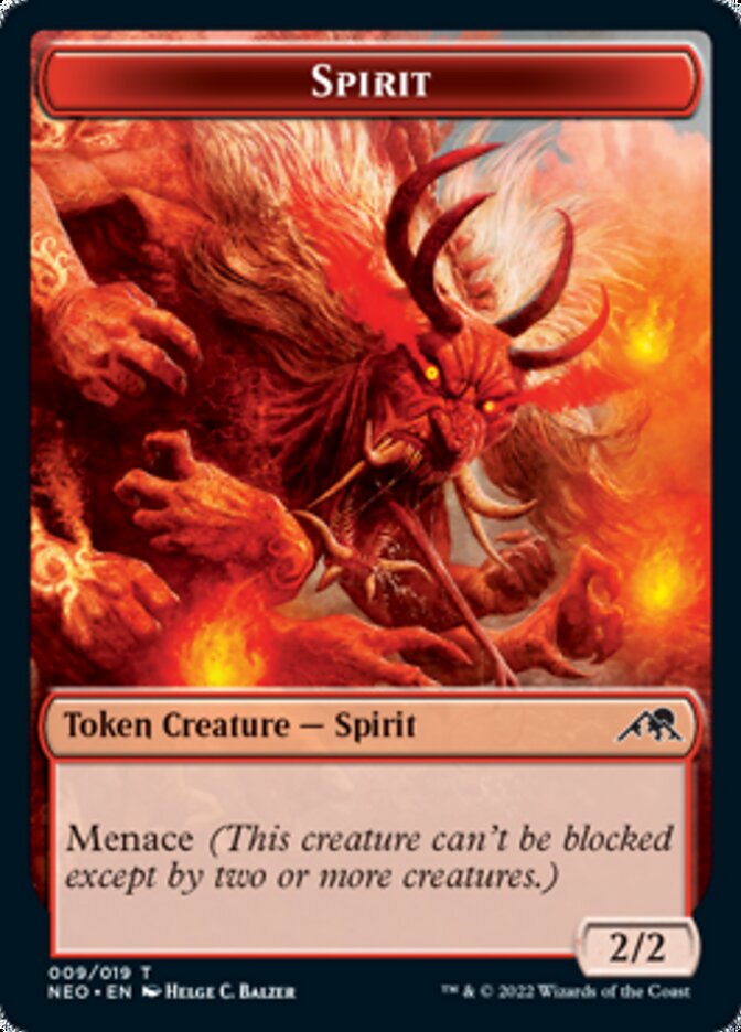 Spirit Token (009) [Kamigawa: Neon Dynasty Tokens] | Total Play