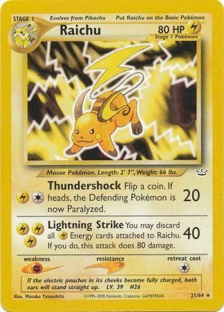 Raichu (21/64) [Neo Revelation Unlimited] | Total Play