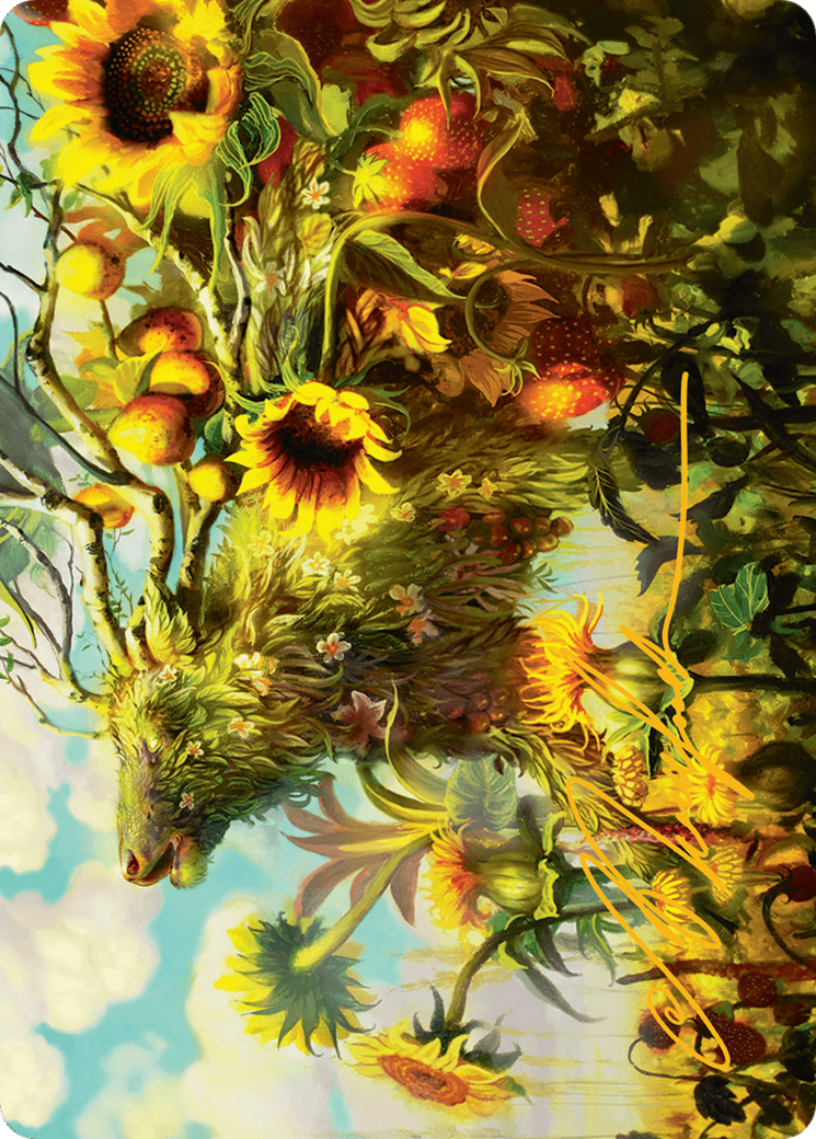 Beza, the Bounding Spring Art Card (Gold-Stamped Signature) [Bloomburrow Art Series] | Total Play