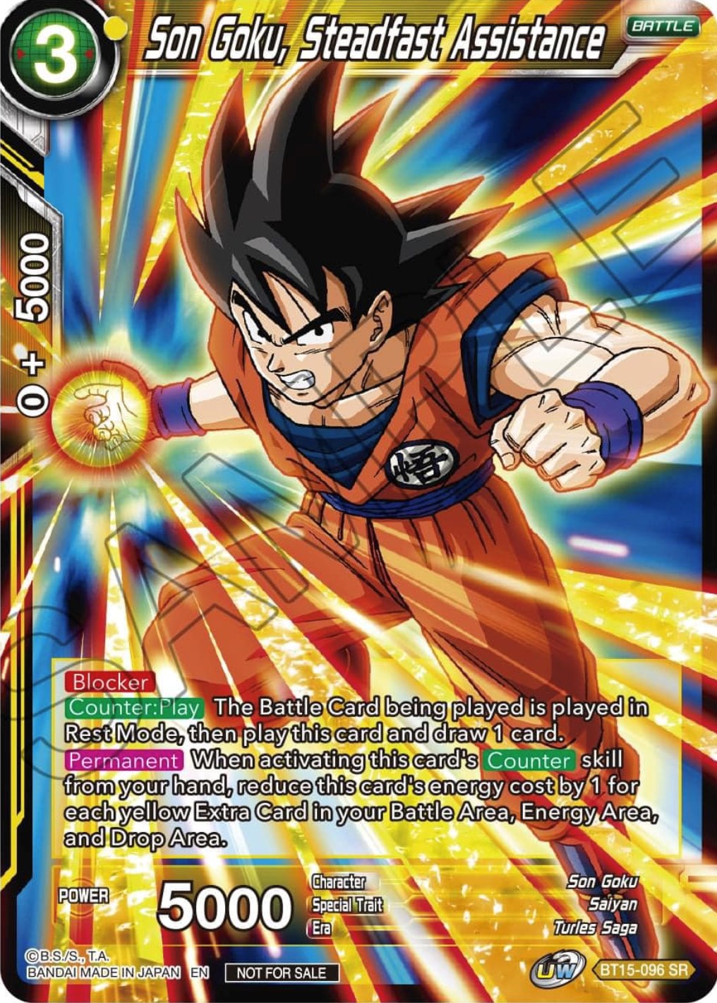 Son Goku, Steadfast Assistance (Zenkai Series Tournament Pack Vol.1) (BT15-096) [Tournament Promotion Cards] | Total Play