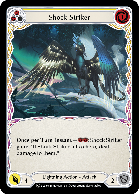 Shock Striker (Yellow) [U-ELE196] (Tales of Aria Unlimited)  Unlimited Rainbow Foil | Total Play