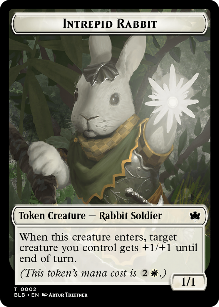 Intrepid Rabbit Token [Bloomburrow Tokens] | Total Play