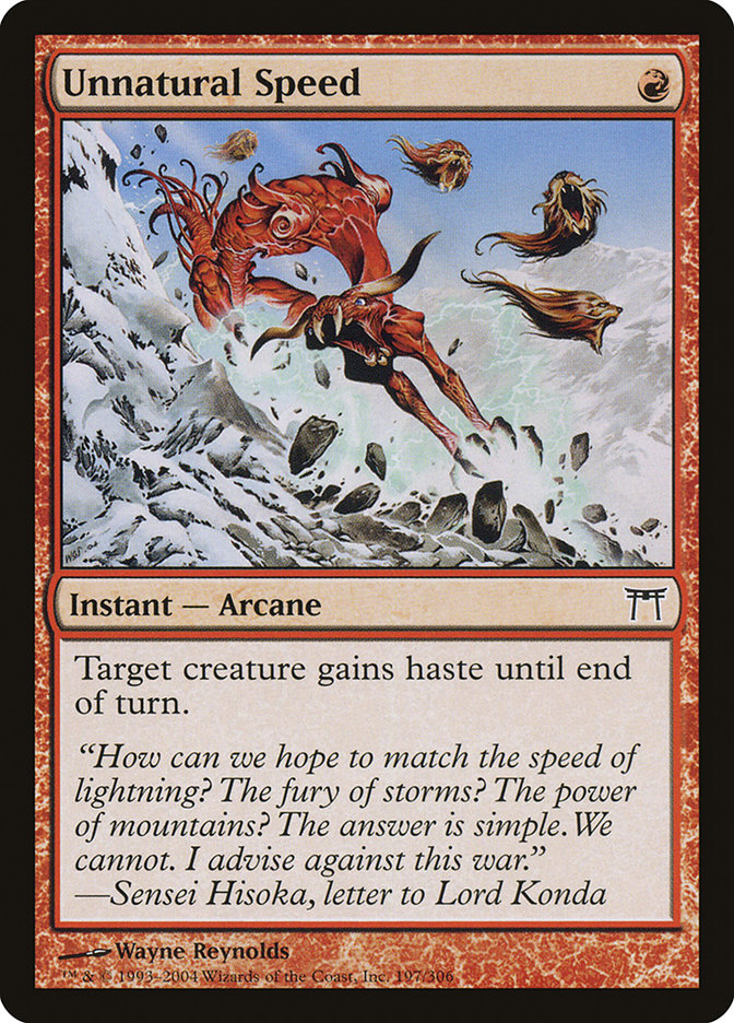 Unnatural Speed [Champions of Kamigawa] | Total Play