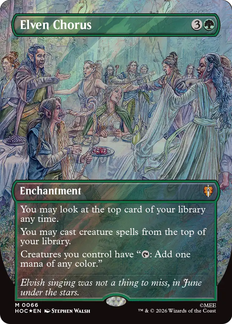Elven Chorus (Borderless) (Surge Foil) [The Hobbit: Eternal-Legal] | Total Play