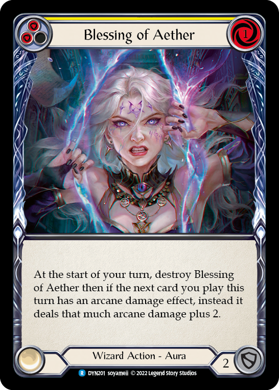 Blessing of Aether (Yellow) [DYN201] (Dynasty)  Rainbow Foil | Total Play