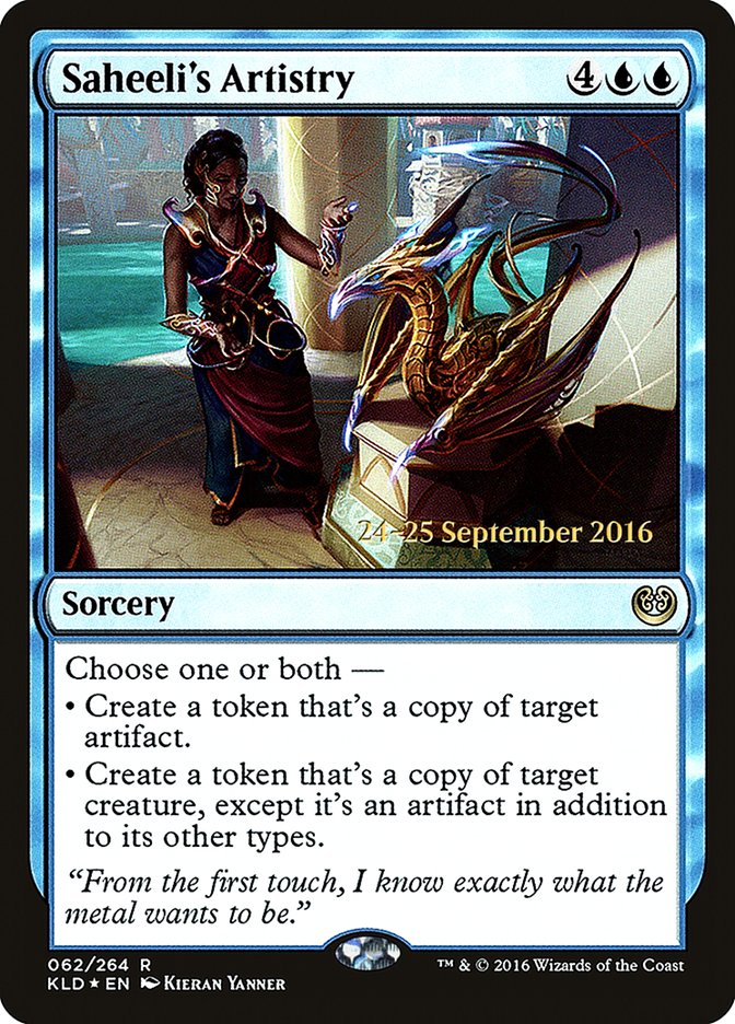 Saheeli's Artistry [Kaladesh Prerelease Promos] | Total Play