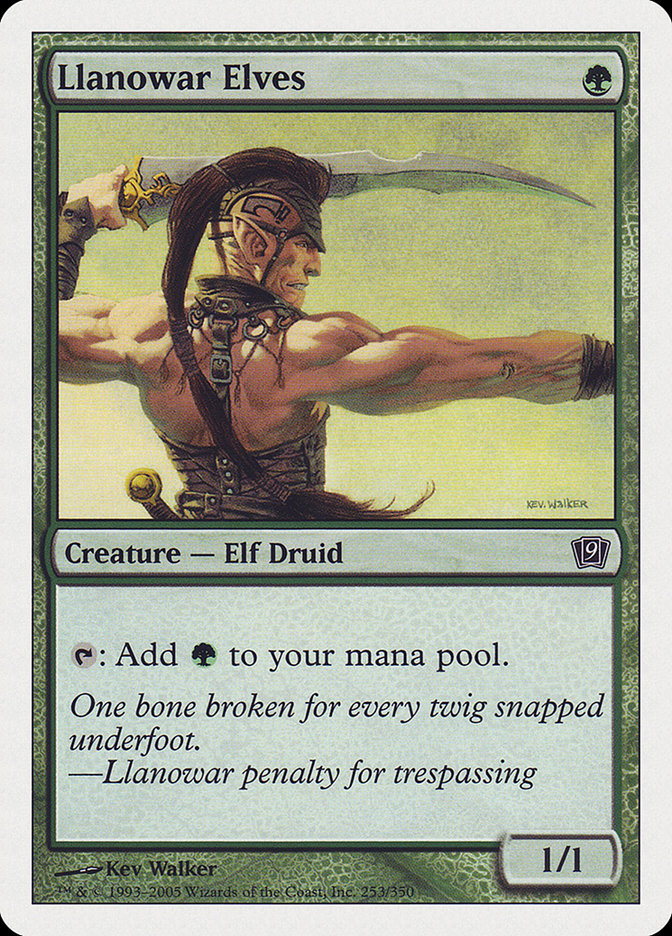 Llanowar Elves (9th Edition) [Oversize Cards] | Total Play