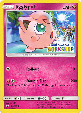Jigglypuff (71/111) (Build A Bear Workshop Exclusive) [Sun & Moon: Crimson Invasion] | Total Play