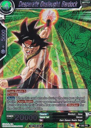 Desperate Onslaught Bardock (Event Pack 2 - 2018) (P-060_PR) [Promotion Cards] | Total Play