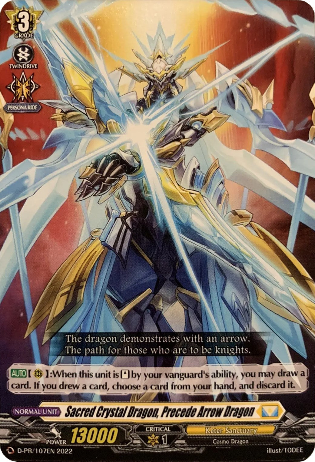 Sacred Crystal Dragon, Precede Arrow Dragon (D-PR/107EN) [D Promo Cards] | Total Play