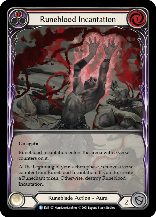 Runeblood Incantation (Red) [EVR107] (Everfest)  1st Edition Extended Art Rainbow Foil | Total Play