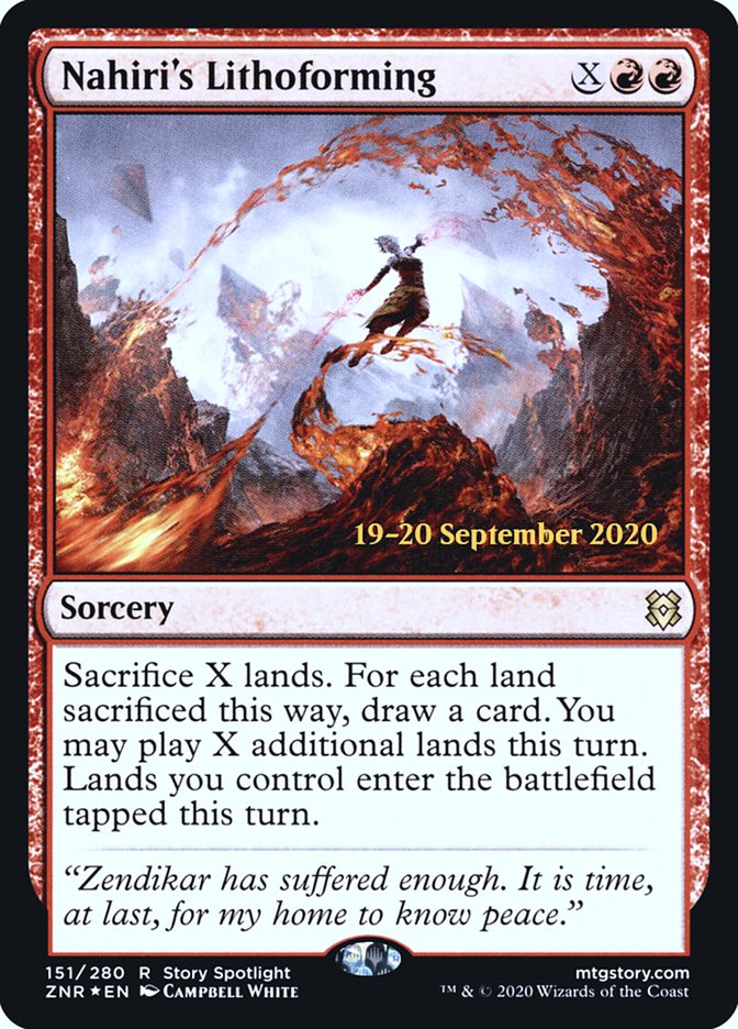 Nahiri's Lithoforming [Zendikar Rising Prerelease Promos] | Total Play