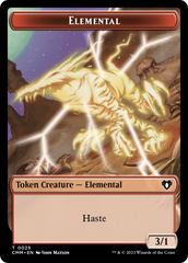 Human Soldier // Elemental (0025) Double-Sided Token [Commander Masters Tokens] | Total Play