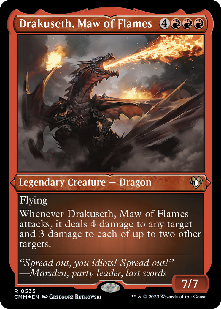 Drakuseth, Maw of Flames (Foil Etched) [Commander Masters] | Total Play