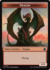 Dragon (0007) // Treasure Double-Sided Token [Foundations Commander Tokens] | Total Play