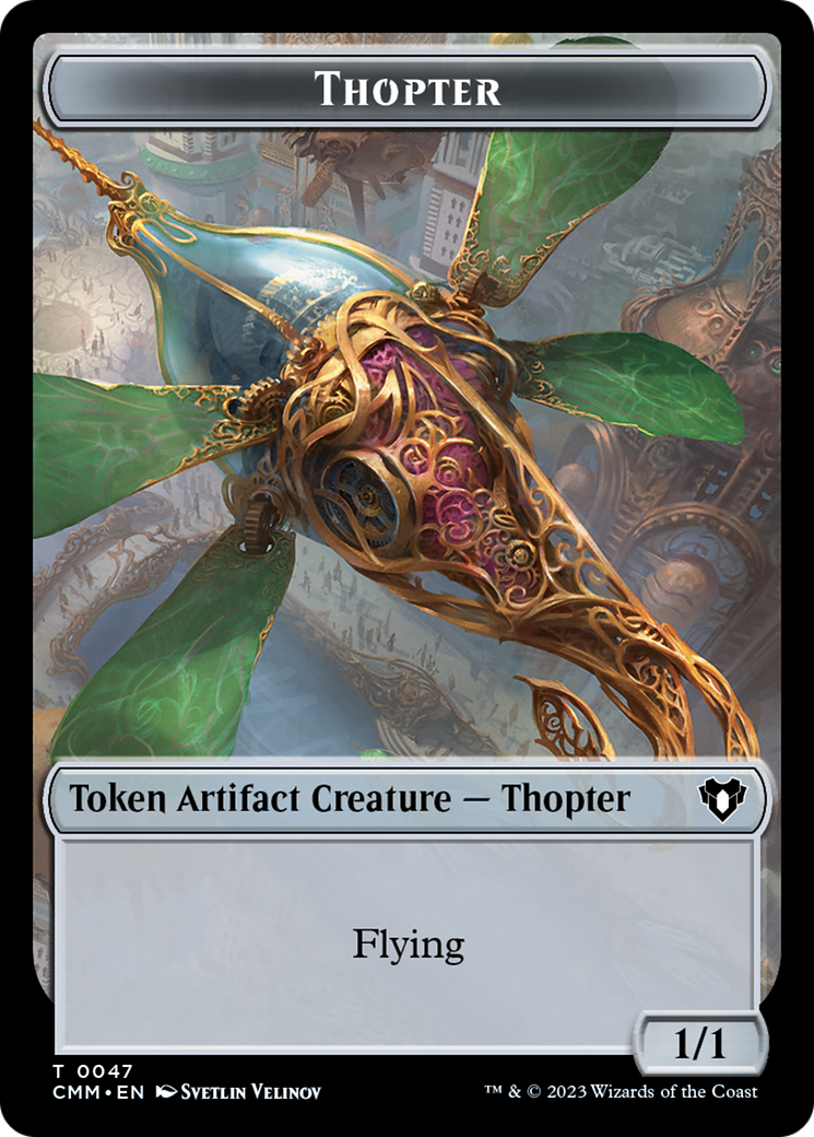 Thopter // Construct (0074) Double-Sided Token [Commander Masters Tokens] | Total Play