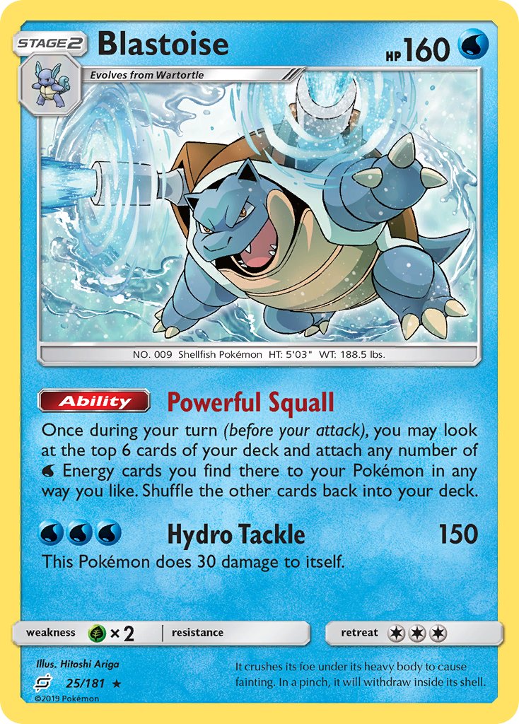 Blastoise (25/181) (Theme Deck Exclusive) [Sun & Moon: Team Up] | Total Play