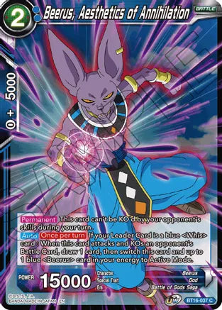 Beerus, Aesthetic of Annihilation (BT16-037) [Realm of the Gods] | Total Play