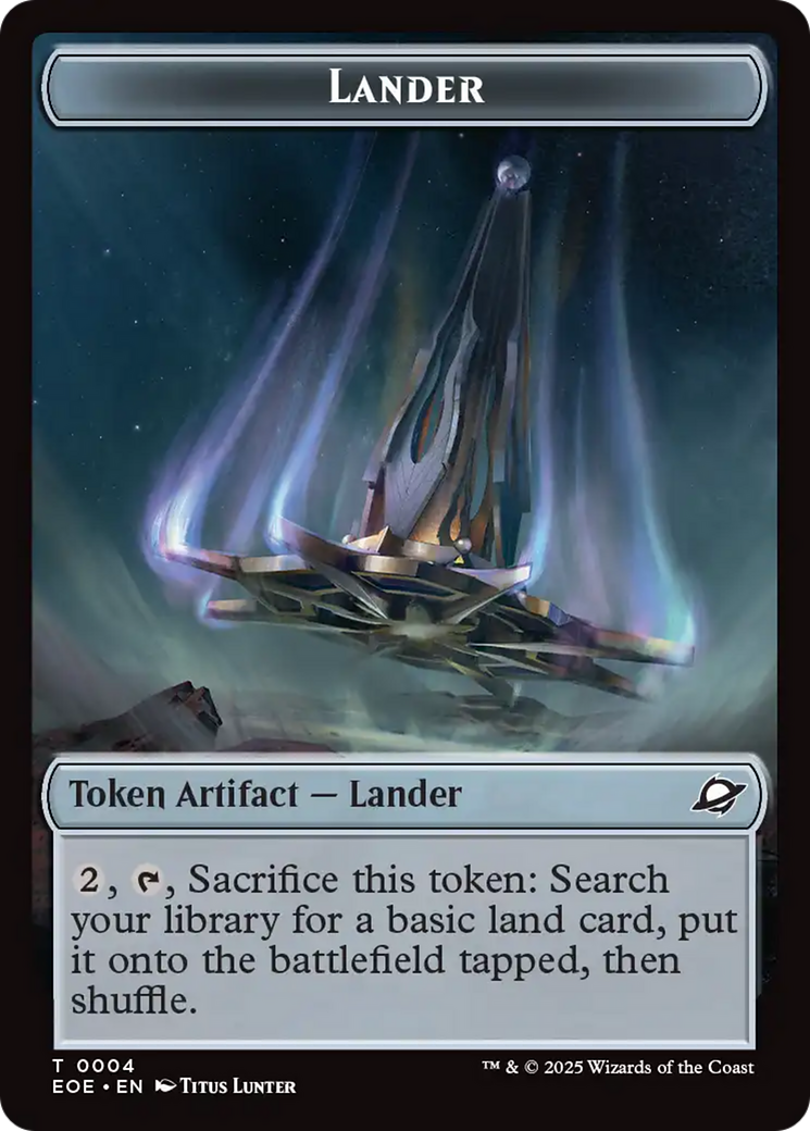 Human Soldier // Lander (0004) Doubled-Sided Token [Edge of Eternities Tokens] | Total Play