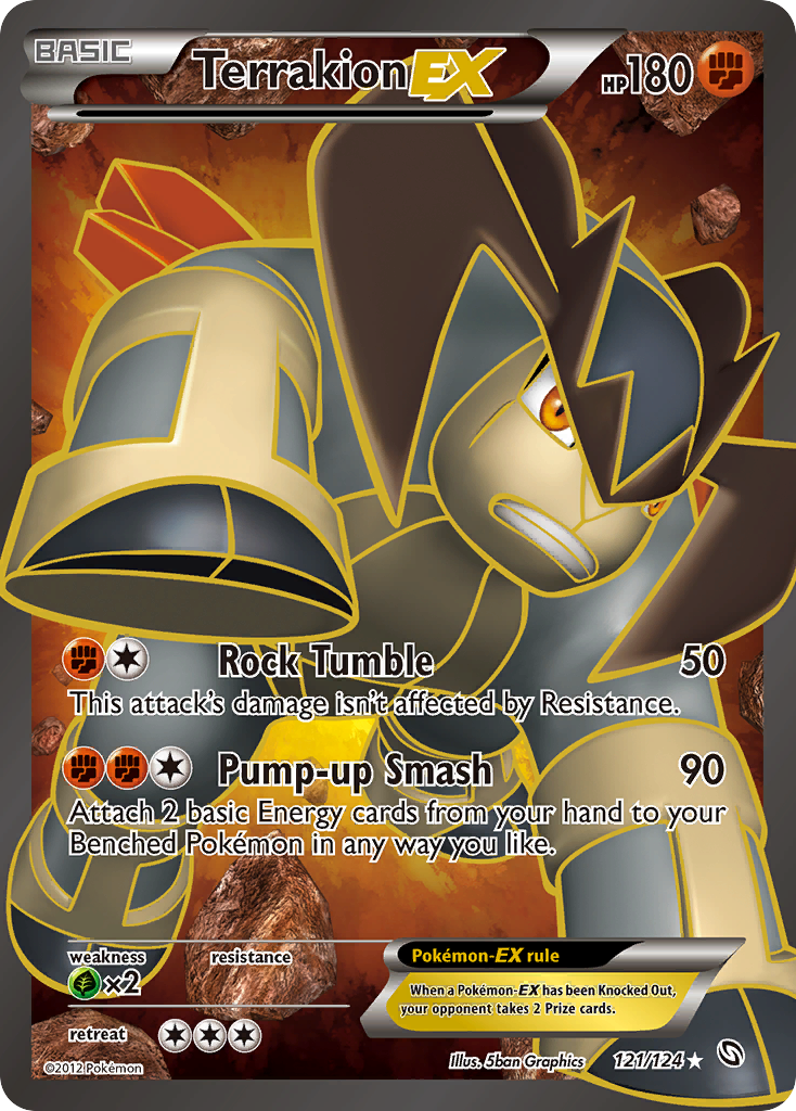 Terrakion EX (121/124) [Black & White: Dragons Exalted] | Total Play