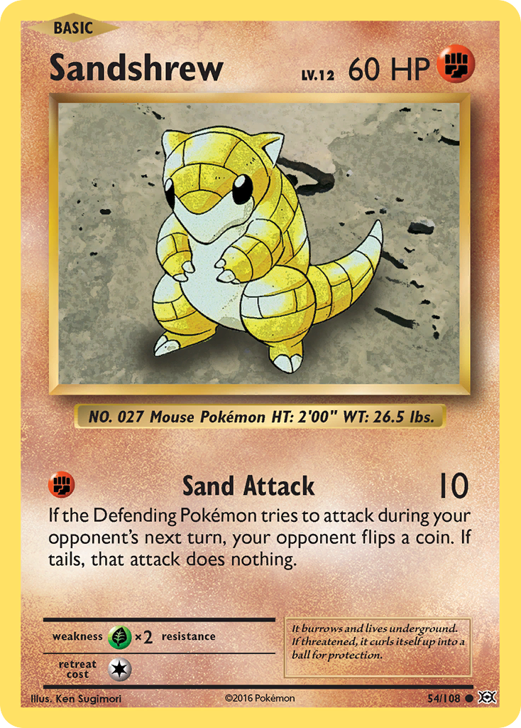 Sandshrew (54/108) [XY: Evolutions] | Total Play
