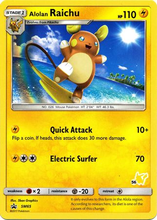 Alolan Raichu (SM65) (Pikachu Stamp #56) [Battle Academy 2020] | Total Play
