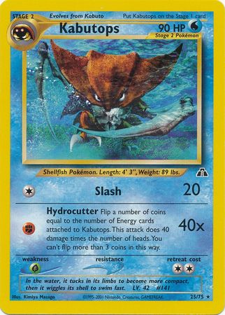 Kabutops (25/75) [Neo Discovery Unlimited] | Total Play