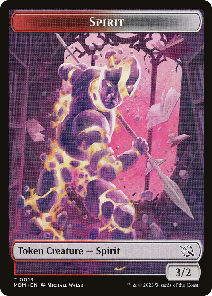 Treasure (21) // Spirit (13) Double-Sided Token [March of the Machine Tokens] | Total Play