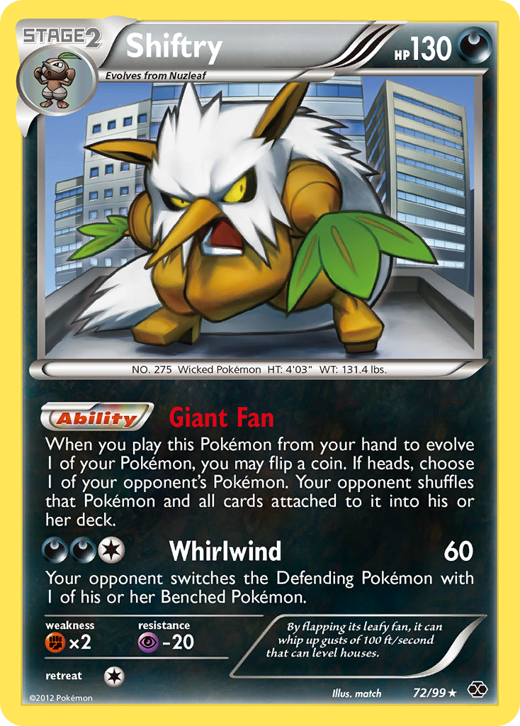 Shiftry (72/99) [Black & White: Next Destinies] | Total Play