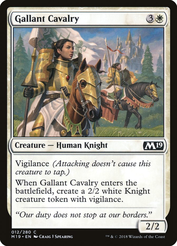 Gallant Cavalry [Core Set 2019] | Total Play