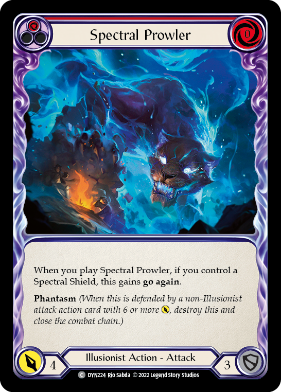 Spectral Prowler (Red) [DYN224] (Dynasty)  Rainbow Foil | Total Play