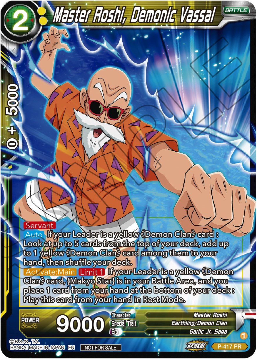 Master Roshi, Demonic Vassal (Zenkai Series Tournament Pack Vol.1) (P-417) [Tournament Promotion Cards] | Total Play