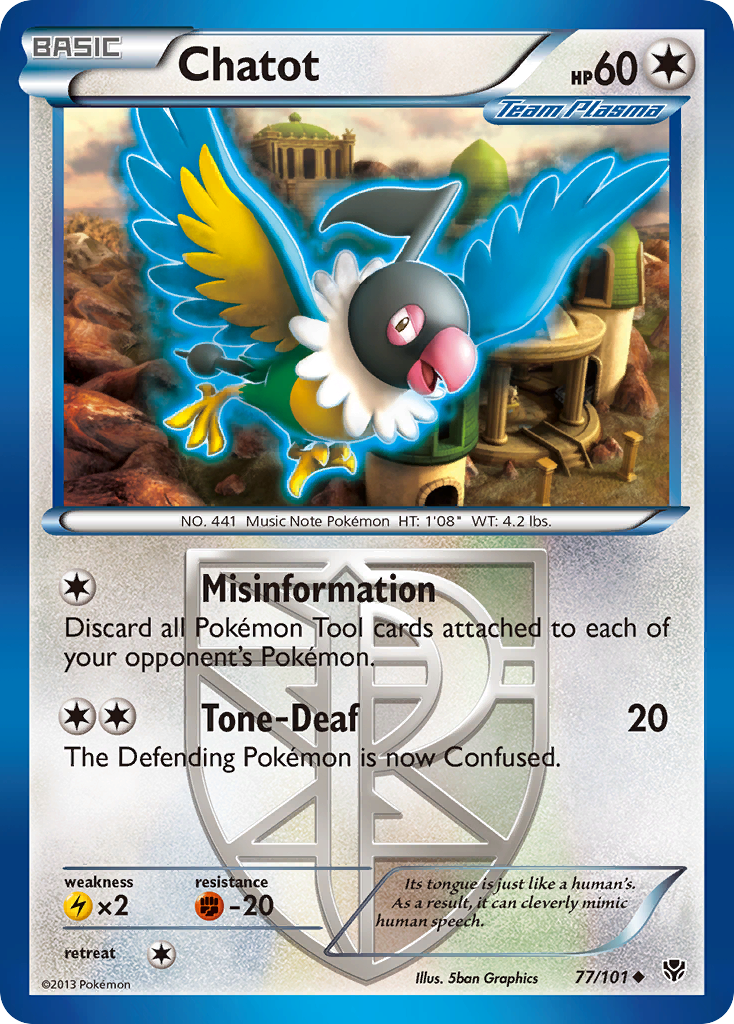 Chatot (77/101) [Black & White: Plasma Blast] | Total Play