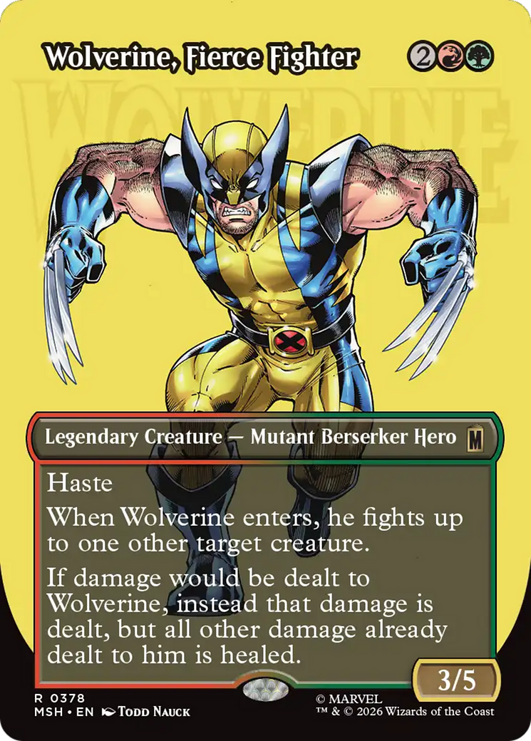 Wolverine, Fierce Fighter (Borderless) [Marvel Super Heroes] | Total Play