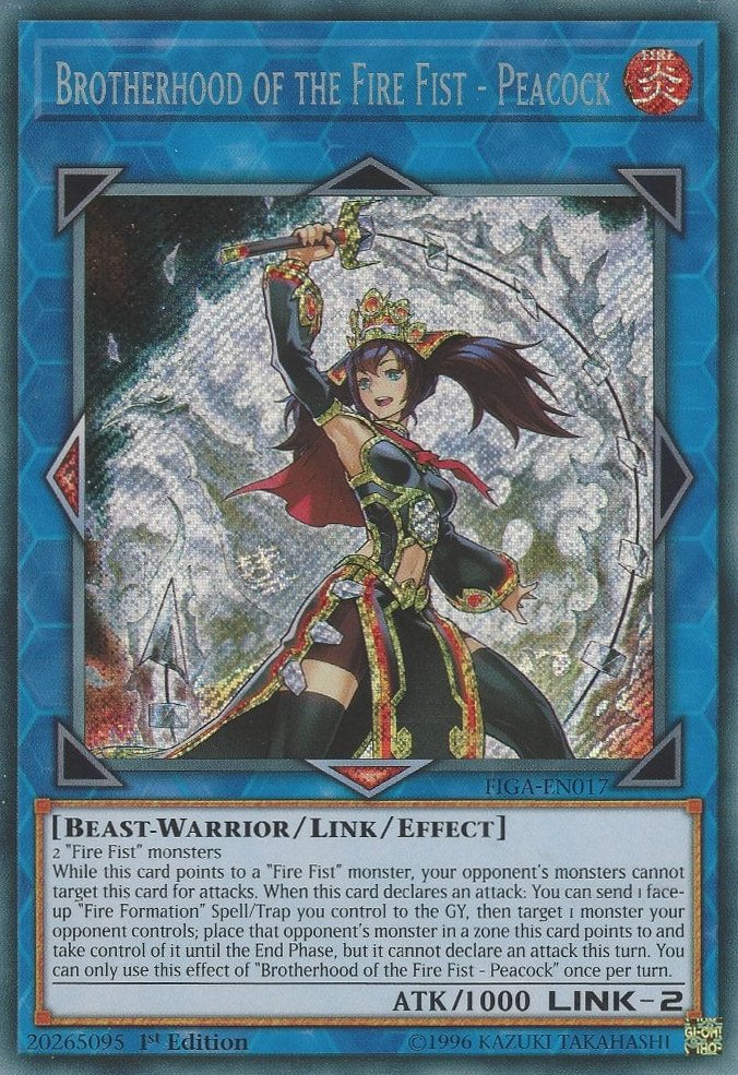 Brotherhood of the Fire Fist - Peacock [FIGA-EN017] Secret Rare | Total Play
