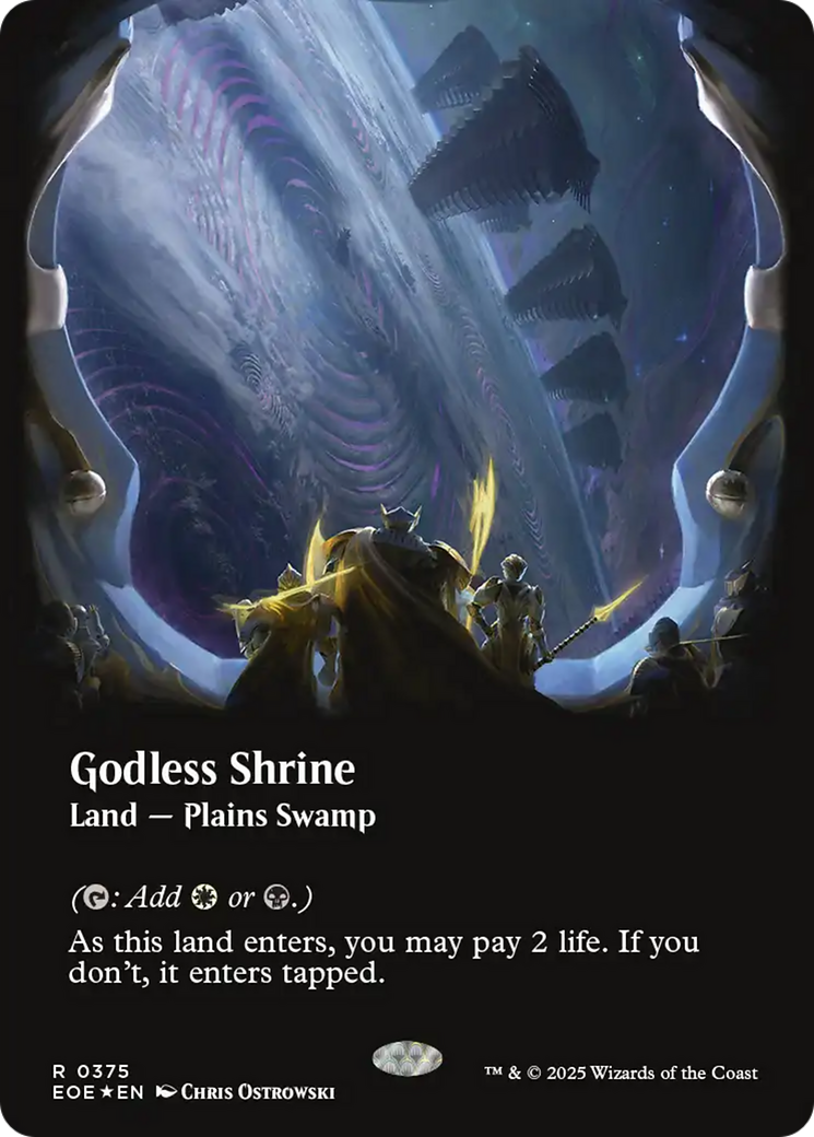 Godless Shrine (Borderless) (Galaxy Foil) [Edge of Eternities] | Total Play