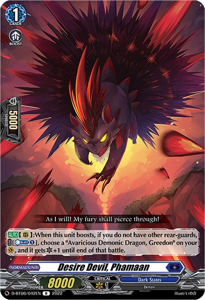 Desire Devil, Phamaan (D-BT06/042EN) [Blazing Dragon Reborn] | Total Play