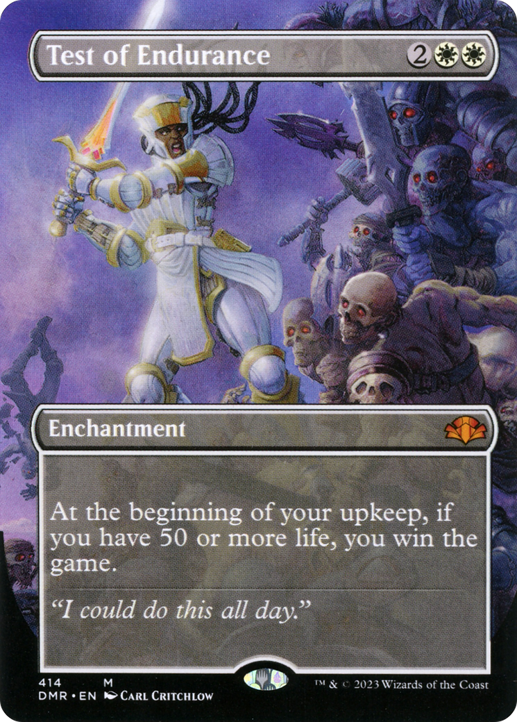 Test of Endurance (Borderless Alternate Art) [Dominaria Remastered] | Total Play