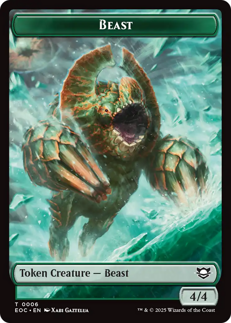 Beast (0006) // Elemental (0008) Double-Sided Token [Edge of Eternities Commander Tokens] | Total Play