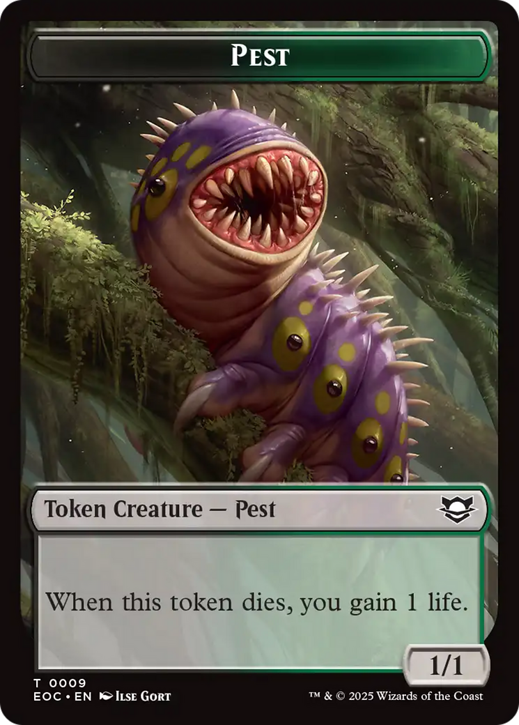 Bird // Pest Double-Sided Token [Edge of Eternities Commander Tokens] | Total Play