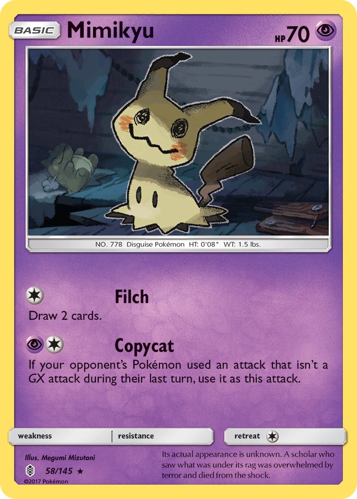 Mimikyu (58/145) (Theme Deck Exclusive) [Sun & Moon: Guardians Rising] | Total Play