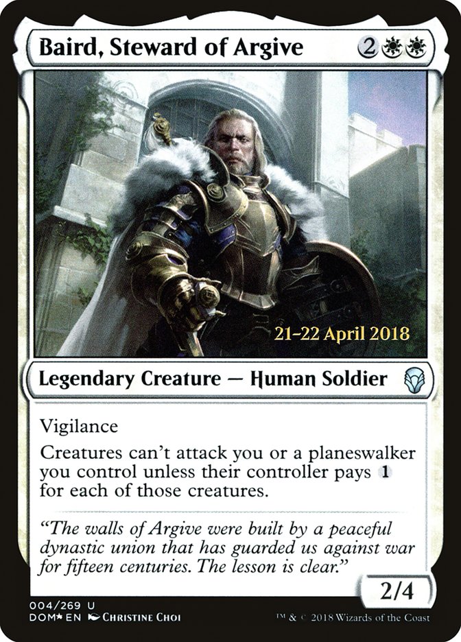 Baird, Steward of Argive [Dominaria Prerelease Promos] | Total Play